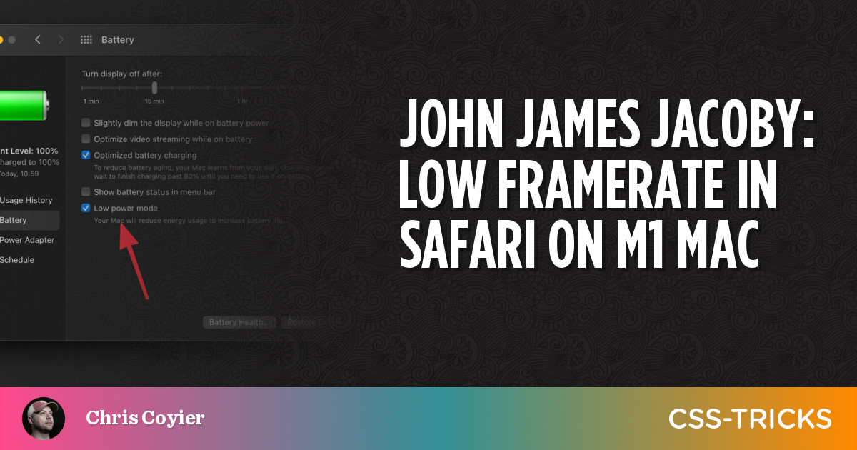 Low framerate in Safari on M1 Mac